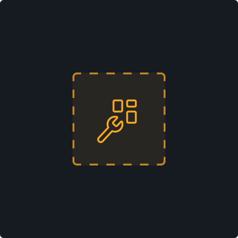 A wrench arranging layout blocks, representing quick fixes
